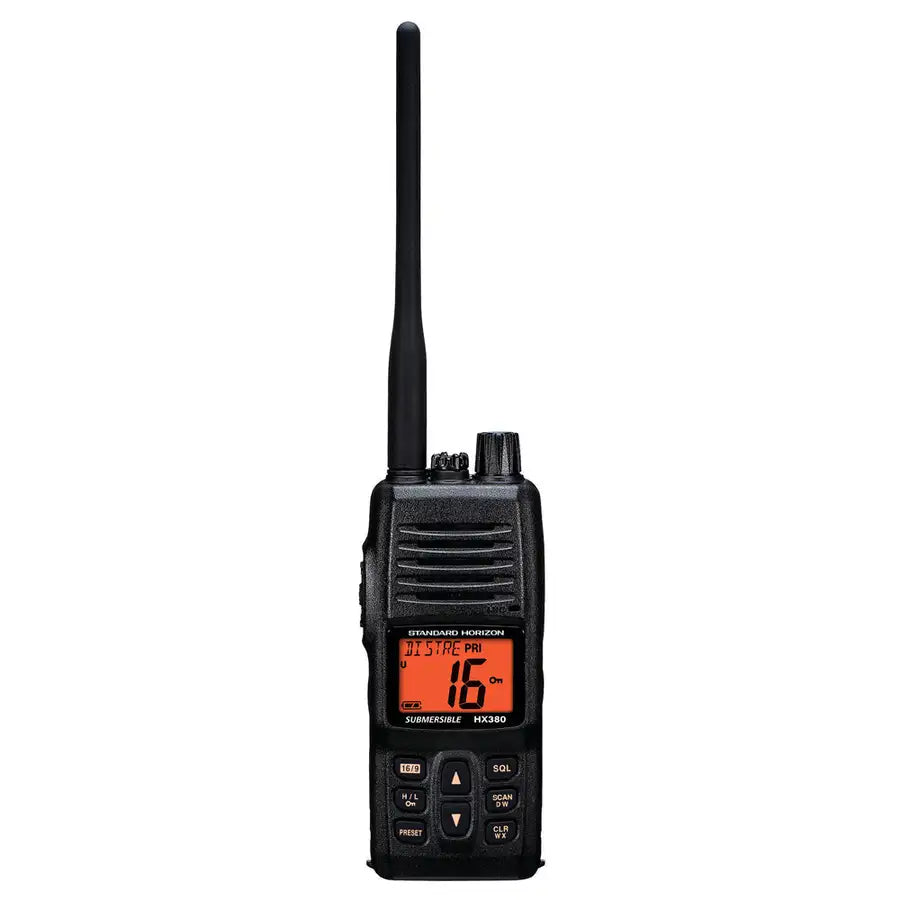 Standard Horizon HX380 5W Commercial Grade Submersible IPX-7 Handheld VHF Radio w/LMR Channels [HX380] - Premium VHF - Handheld  Shop now at Besafe1st®