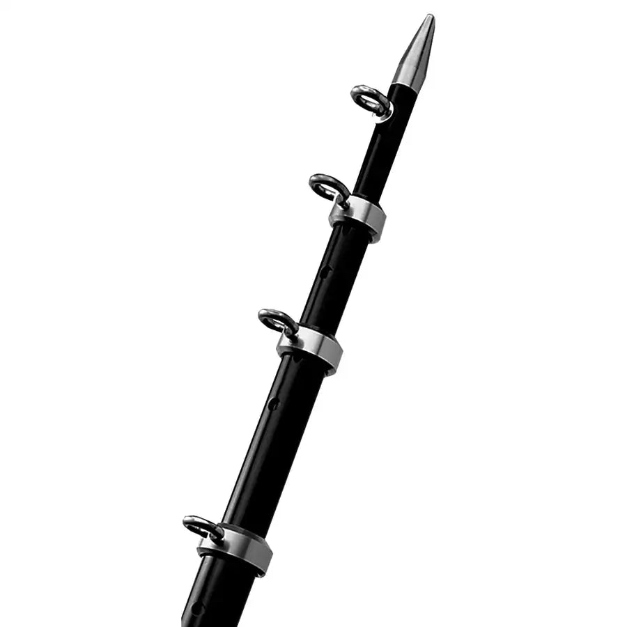 TACO 12' Black/Silver Center Rigger Pole - 1-1/8" Diameter [OC-0432BKA116] - Besafe1st® 