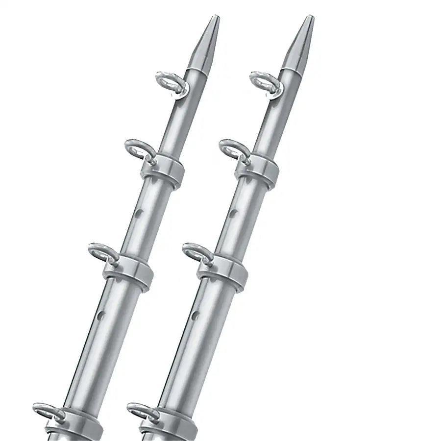 TACO 15' Silver/Silver Outrigger Poles - 1-1/8" Diameter [OT-0442VEL15] TACO Marine