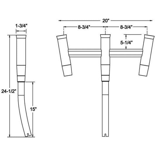 TACO Kite Fishing 3-Rod Cluster [F31-0770BSA-1] TACO Marine