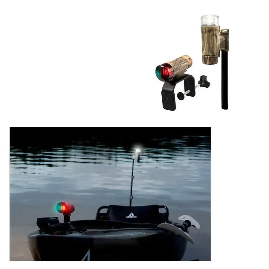 Attwood PaddleSport Portable Navigation Light Kit - C-Clamp, Screw Down or Adhesive Pad - RealTree Max-4 Camo [14195-7] - Besafe1st® 