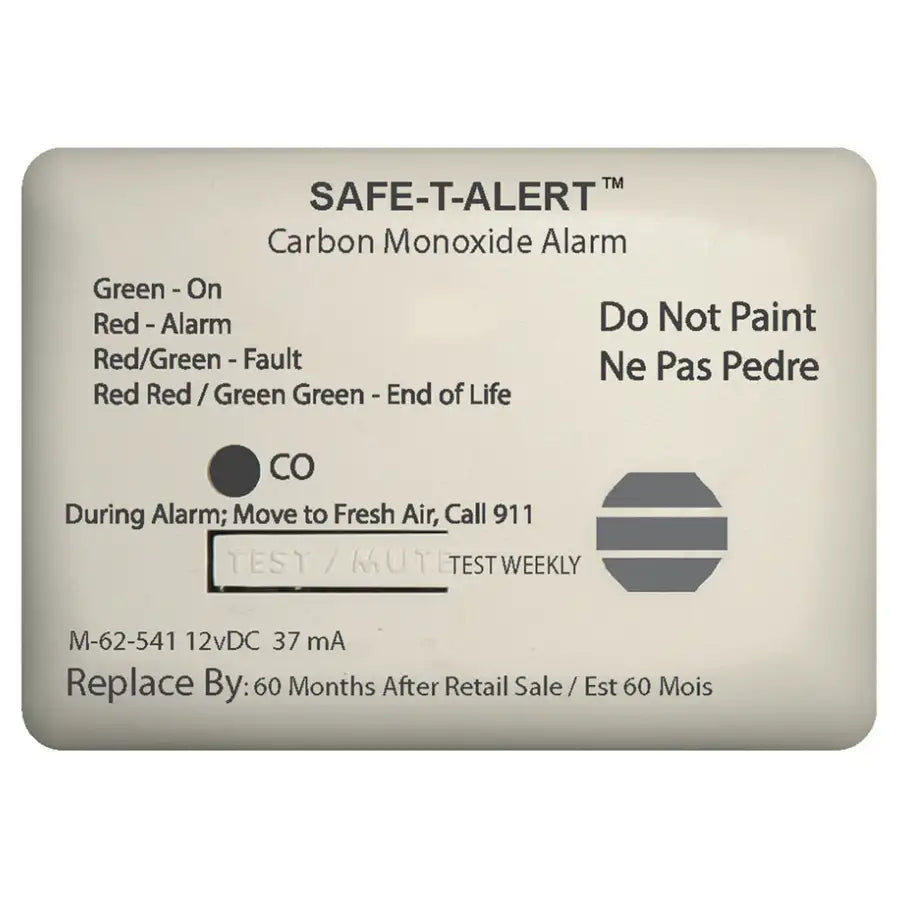 Safe-T-Alert 62 Series Carbon Monoxide Alarm w/Relay - 12V - 62-541-Marine-RLY-NC - Surface Mount - White [62-541-MARINE-RLY-NC] - Besafe1st® 