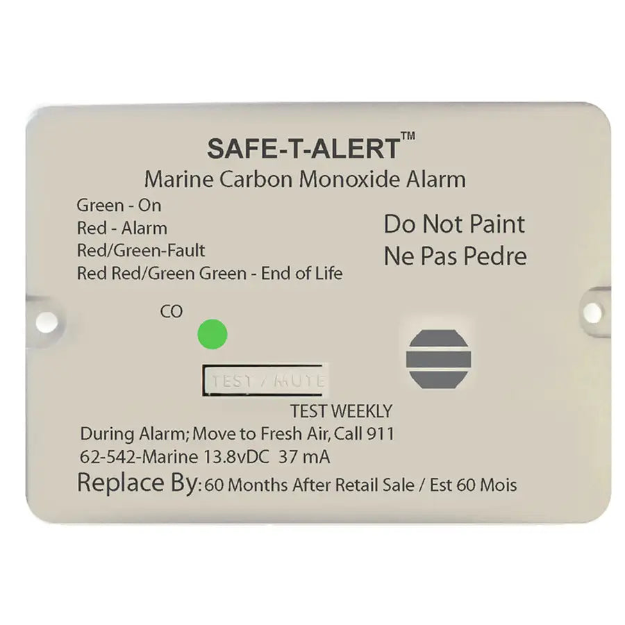 Safe-T-Alert 62 Series Carbon Monoxide Alarm - 12V - 62-542-Marine - Flush Mount - White [62-542-MARINE] - Besafe1st®  