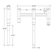 TACO Deluxe Trident Rod Holder Cluster Straight [F31-0780BXY-1] - Besafe1st® 