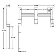 TACO Deluxe Trident Rod Holder Cluster Offset [F31-0781BXY-1] - Besafe1st