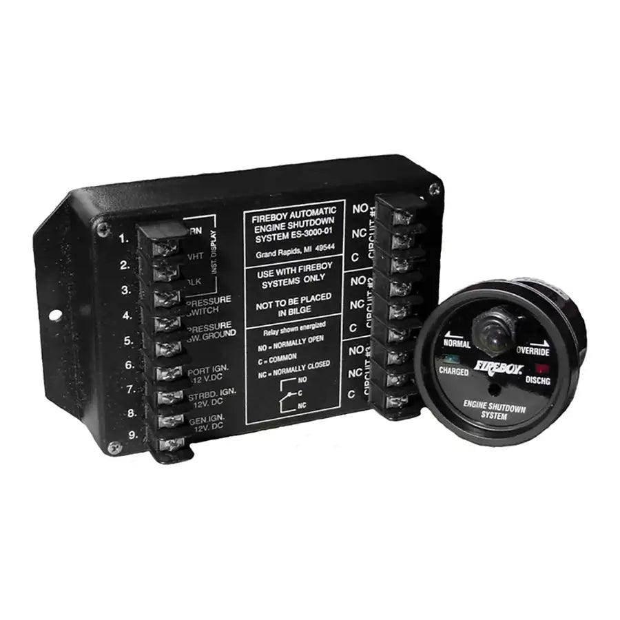 Fireboy-Xintex Engine Shutdown - 5 Circuit w/20A Relays - Round Display [ES-5000-01] Fireboy-Xintex