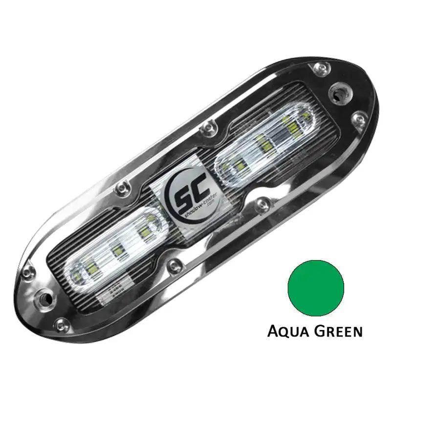 Shadow-Caster SCM-6 LED Underwater Light w/20' Cable - 316 SS Housing - Aqua Green [SCM-6-AG-20] - Besafe1st