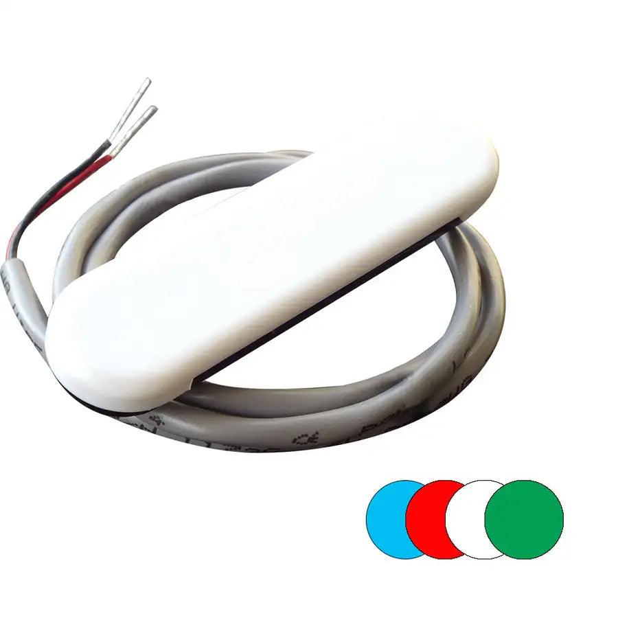 Shadow-Caster Courtesy Light w/2' Lead Wire - White ABS Cover - RGB Multi-Color - 4-Pack [SCM-CL-RGB-4PACK] - Besafe1st® 