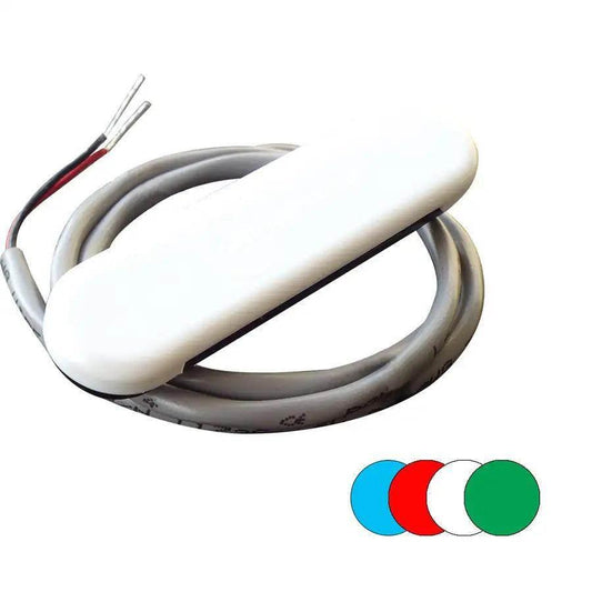 Shadow-Caster Courtesy Light w/2' Lead Wire - White ABS Cover - RGB Multi-Color - 4-Pack [SCM-CL-RGB-4PACK] Shadow-Caster LED Lighting