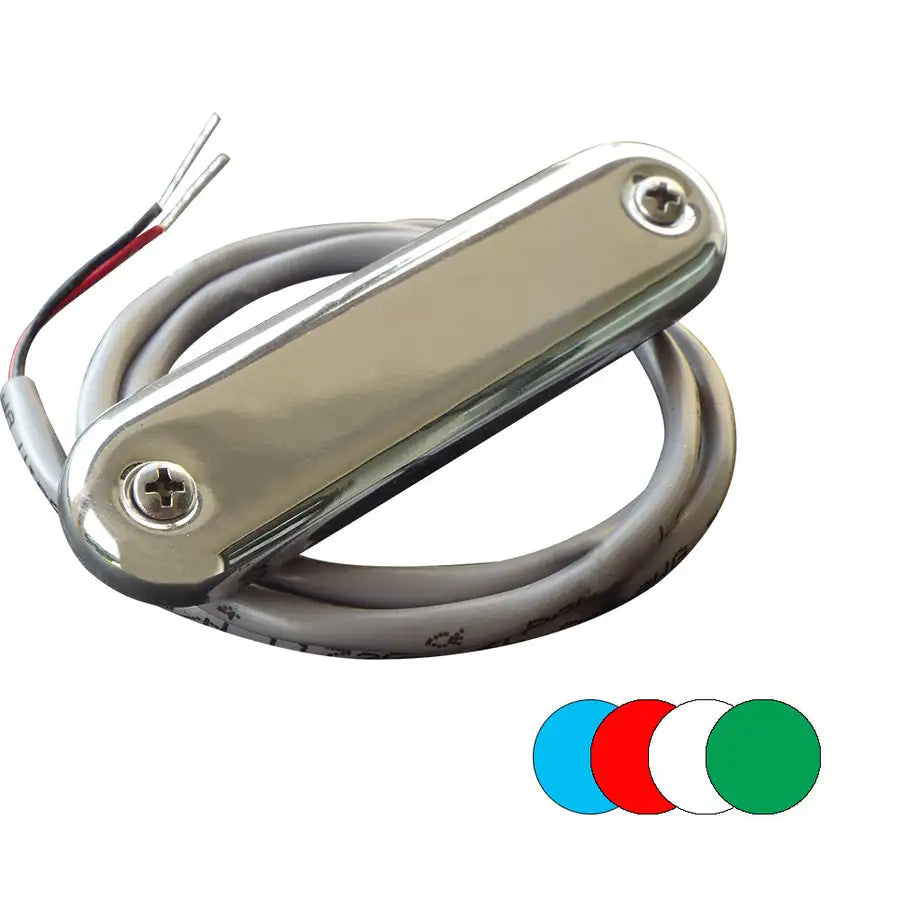 Shadow-Caster Courtesy Light w/2' Lead Wire - 316 SS Cover - RGB Multi-Color - 4-Pack [SCM-CL-RGB-SS-4PACK] - Besafe1st® 