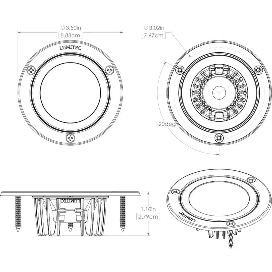 Lumitec Shadow - Flush Mount Down Light - White Finish - Spectrum RGBW [114127] - Besafe1st® 