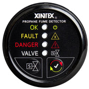 Fireboy-Xintex Propane Fume Detector w/Plastic Sensor  Solenoid Valve - Black Bezel Display [P-1BS-R] - Besafe1st® 