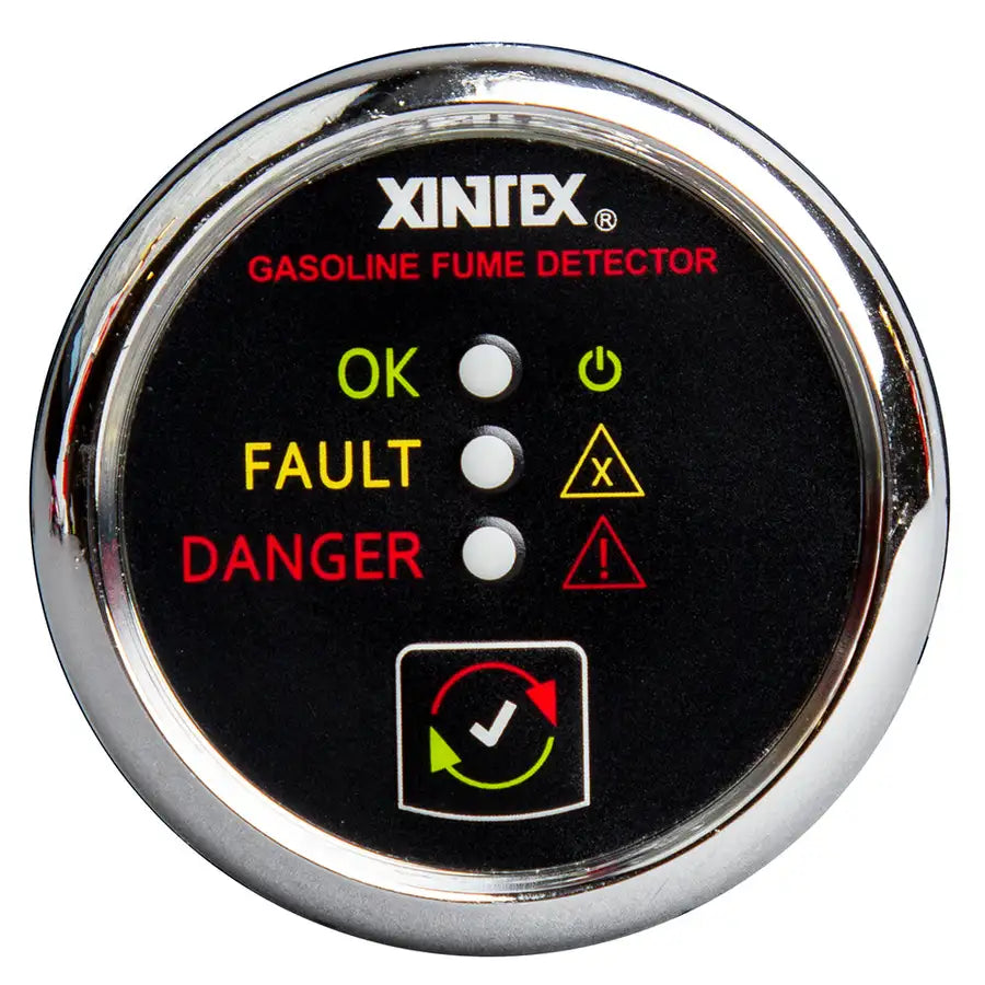 Fireboy-Xintex Gasoline Fume Detector - Chrome Bezel - 12/24V [G-1C-R] - Besafe1st® 