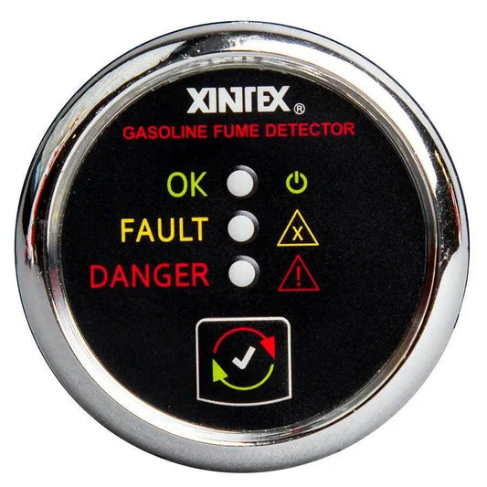 Fireboy-Xintex Gasoline Fume Detector - Chrome Bezel - 12/24V [G-1C-R] - Besafe1st