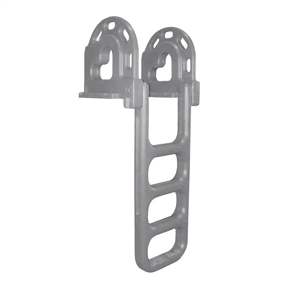 Dock Edge Flip-Up Polyethylene Roto Molded 4-Step Dock Ladder - Grey [2064-F] Besafe1st™ | 