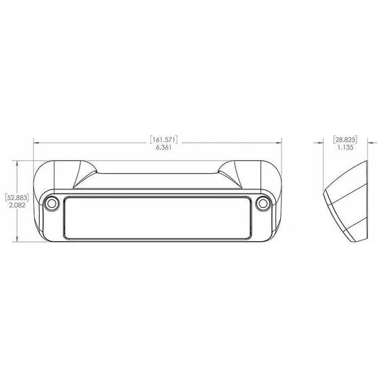 Lumitec Perimeter Light - White Finish - White/Red Dimming [101477] Lumitec