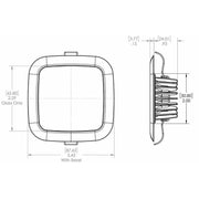 Lumitec Square Mirage Down Light - Spectrum RGBW Dimming - Polished Bezel [116117] - Besafe1st® 