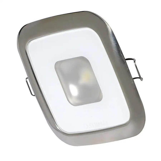 Lumitec Square Mirage Down Light - White Dimming, Red/Blue Non-Dimming - Polished Bezel [116118] Lumitec