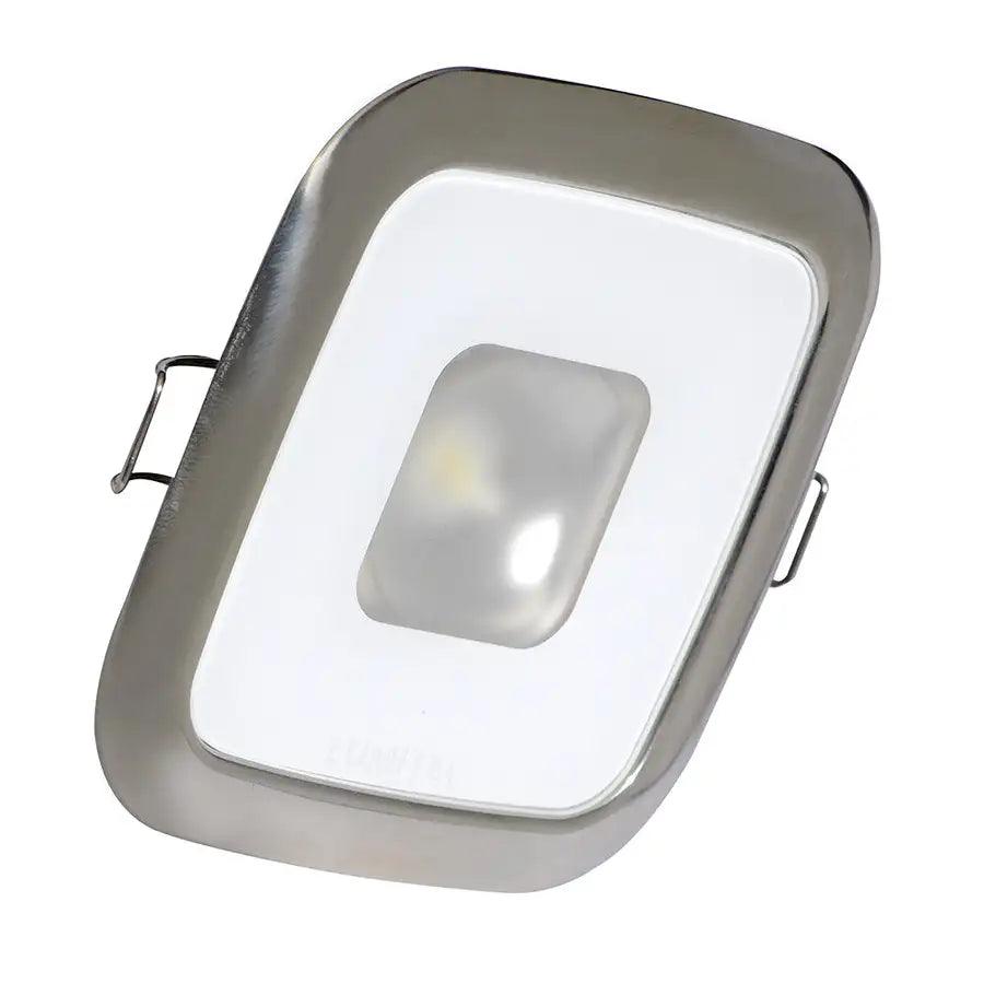 Lumitec Square Mirage Down Light - White Dimming, Red/Blue Non-Dimming - Polished Bezel [116118] - Besafe1st® 