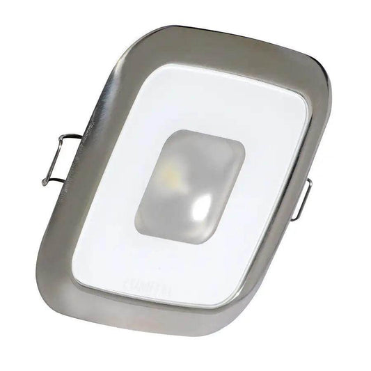 Lumitec Square Mirage Down Light - White Dimming, Red/Blue Non-Dimming - Polished Bezel [116118] Lumitec