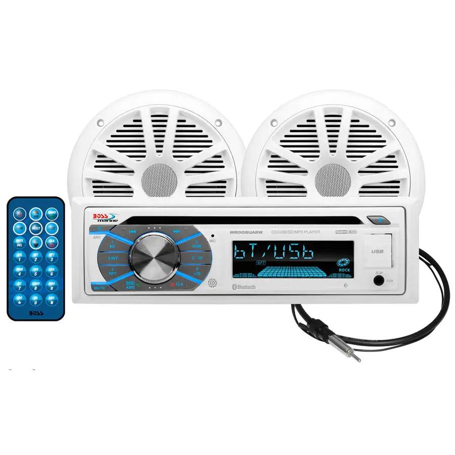 Boss Audio MCK508WB.6 Marine Stereo  6.5" Speaker Kit - White [MCK508WB.6] - Premium Stereos Besafe1st®  Shop now 