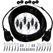 Rupp Triple Rigging Kit W/Lok-Ups & Nok-Outs - 520' Black Mono Cord [CA-0160-MO] - Premium Outrigger Accessories from Rupp Marine - Just $455! Shop now at Besafe1st®