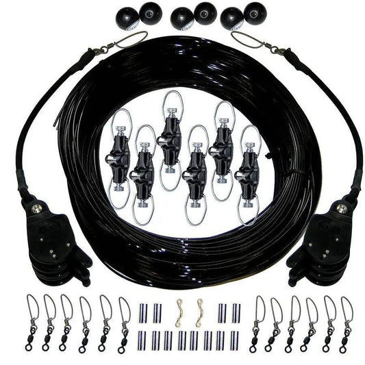 Rupp Triple Rigging Kit W/Lok-Ups  Nok-Outs - 460' Black Mono Cord [CA-0160-MO] Rupp Marine
