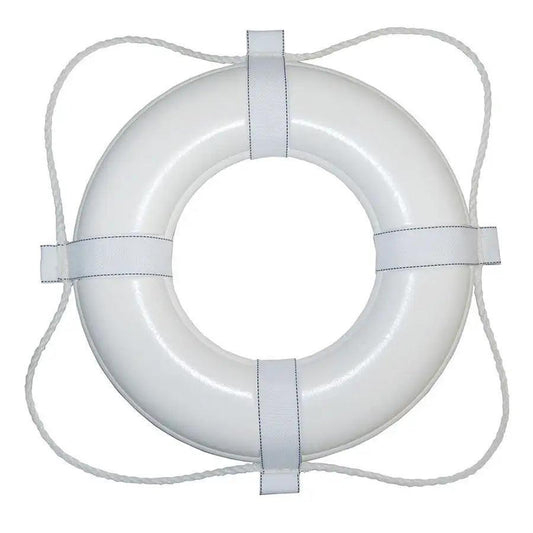 Taylor Made Foam Ring Buoy - 24" - White w/White Grab Line [361] - Besafe1st