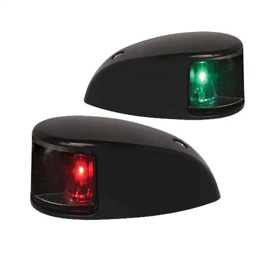 Hella Marine NaviLED Deck Mount Port & Starboard Pair - 2nm - Clear Lens/Black Housing [980620901] - Besafe1st