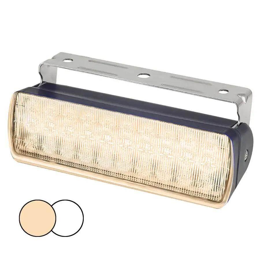 Hella Marine Sea Hawk XL Dual Color LED Floodlights - Warm White/White LED - Black Housing [980950081] - Besafe1st