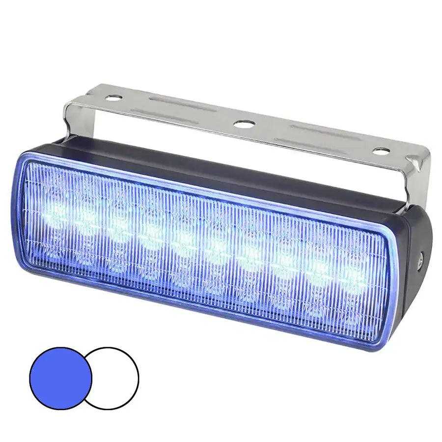 Hella Marine Sea Hawk XL Dual Color LED Floodlights - Blue/White LED - Black Housing [980950061] - Besafe1st® 