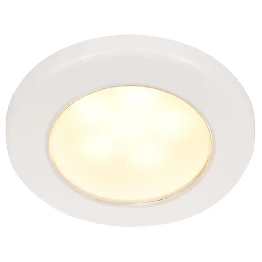 Hella Marine EuroLED 75 3" Round Screw Mount Down Light - Warm White LED - White Plastic Rim - 12V [958109011] - Besafe1st® 