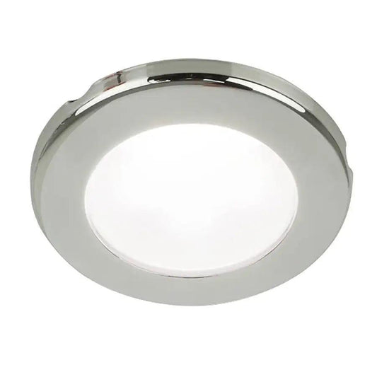 Hella Marine EuroLED 75 3" Round Screw Mount Down Light - White LED - Stainless Steel Rim - 12V [958110021] - Besafe1st
