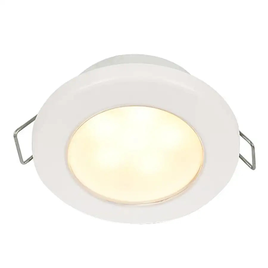 Hella Marine EuroLED 75 3" Round Spring Mount Down Light - Warm White LED - White Plastic Rim - 12V [958109511] - Besafe1st®  