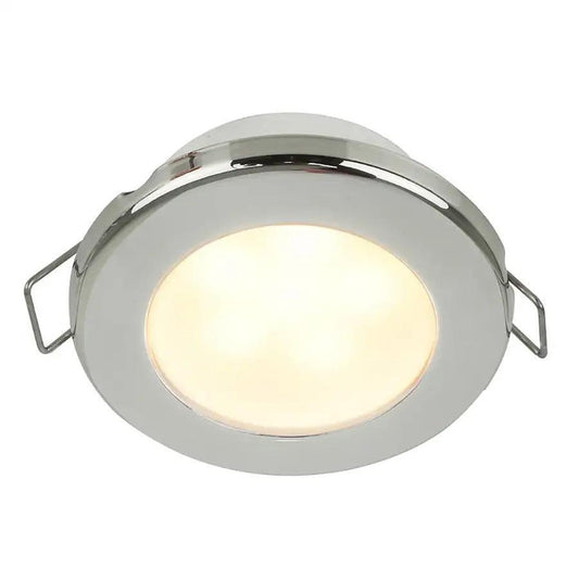 Hella Marine EuroLED 75 3" Round Spring Mount Down Light - Warm White LED - Stainless Steel Rim - 24V [958109621] - Besafe1st