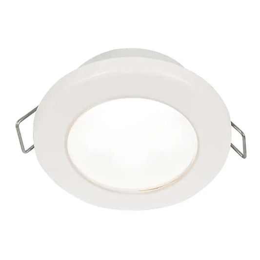 Hella Marine EuroLED 75 3" Round Spring Mount Down Light - White LED - White Plastic Rim - 12V [958110511] Hella Marine