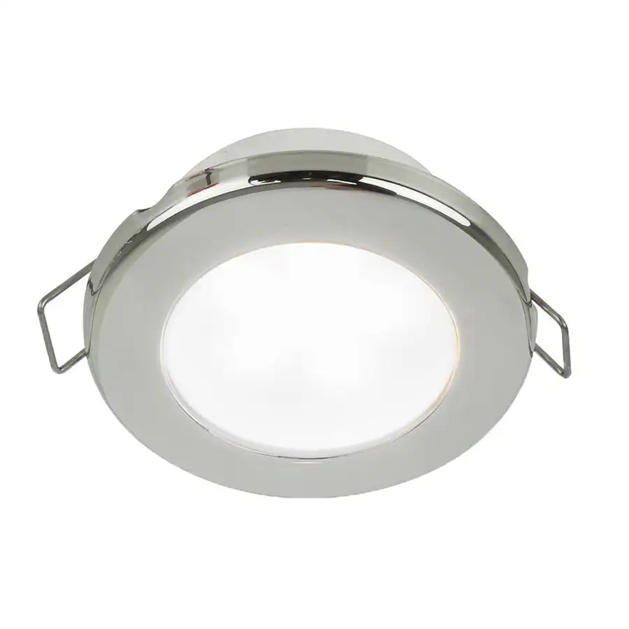 Hella Marine EuroLED 75 3" Round Spring Mount Down Light - White LED - Stainless Steel Rim - 12V [958110521] - Besafe1st®  