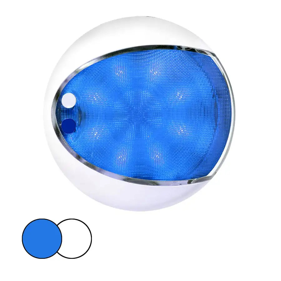Hella Marine EuroLED 175 Surface Mount Touch Lamp - Blue/White LED - White Housing [959951121] - Besafe1st®  
