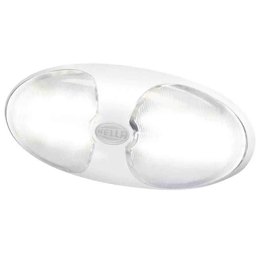 Hella Marine DuraLED 12 Interior/Exterior Lamp w/Switch - White LED - White Housing [980704001] - Besafe1st