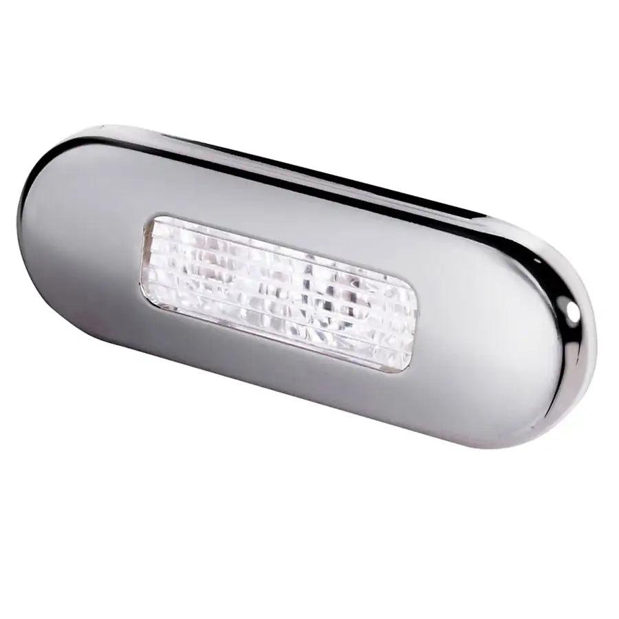 Hella Marine Surface Mount Oblong LED Courtesy Lamp - White LED - Stainless Steel Bezel [980869301] - Besafe1st® 