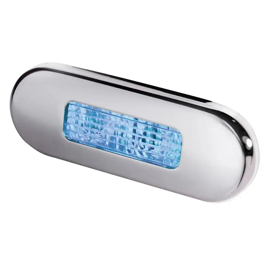 Hella Marine Surface Mount Oblong LED Courtesy Lamp - Blue LED - Stainless Steel Bezel [980869601] Besafe1st™ | 
