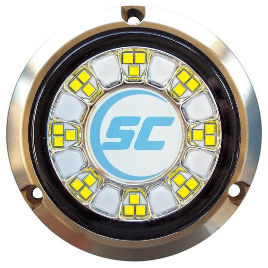 Shadow-Caster SCR-24 Bronze Underwater Light - 24 LEDs - Bimini Blue/Great White [SCR-24-BW-BZ-10] - Besafe1st