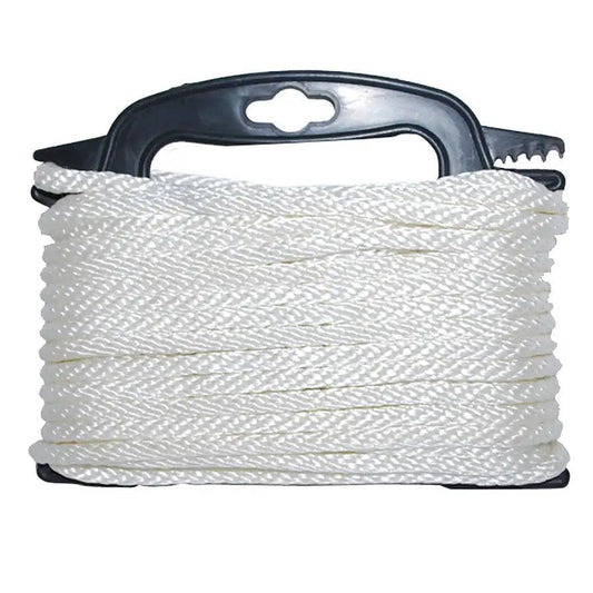 Attwood Braided Nylon Rope - 3/16" x 100' - White [117553-7] - Besafe1st