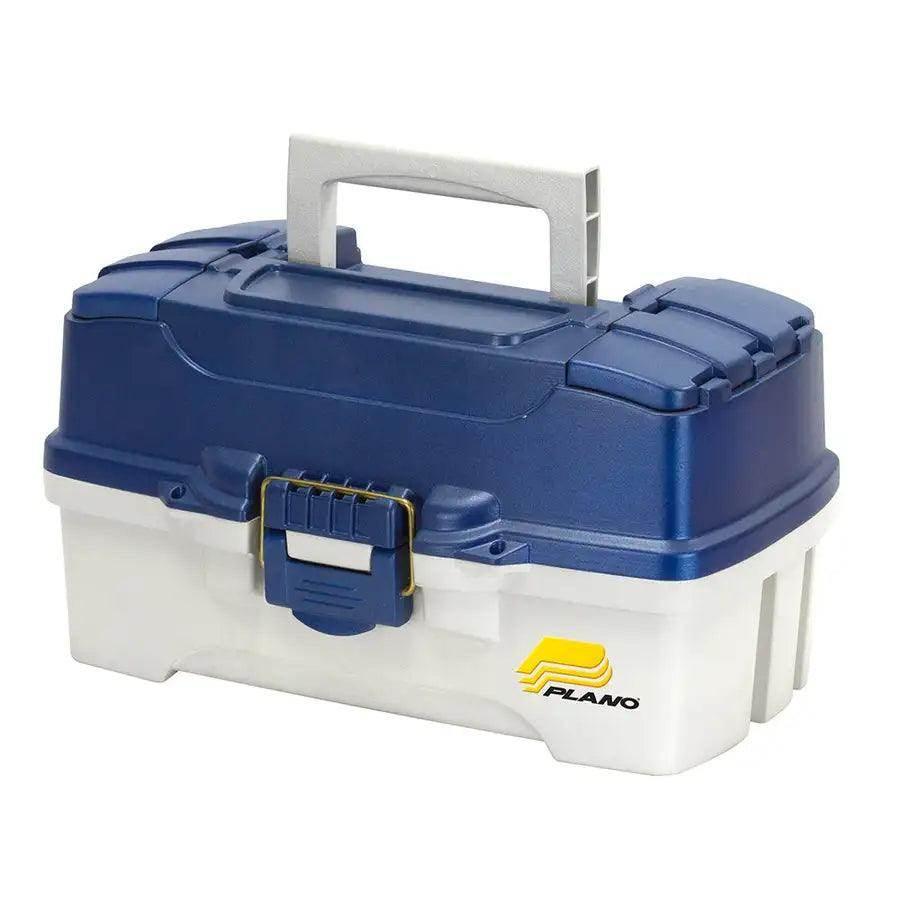 Plano 2-Tray Tackle Box w/Duel Top Access - Blue Metallic/Off White [620206] - Besafe1st