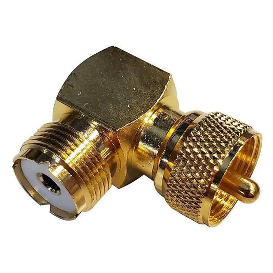 Shakespeare Right Angle Connector - PL-259 to SO-239 Adapter [RA-259-239-G] - Besafe1st