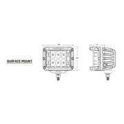 RIGID Industries D-SS Series PRO Flood LED Surface Mount - Pair - Black [262113] - Besafe1st® 