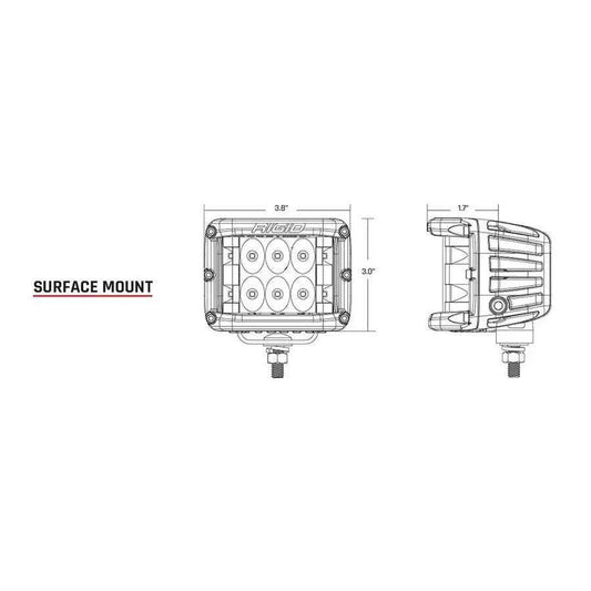 RIGID Industries D-SS Series PRO Spot LED Surface Mount - Pair - White [862213] RIGID Industries