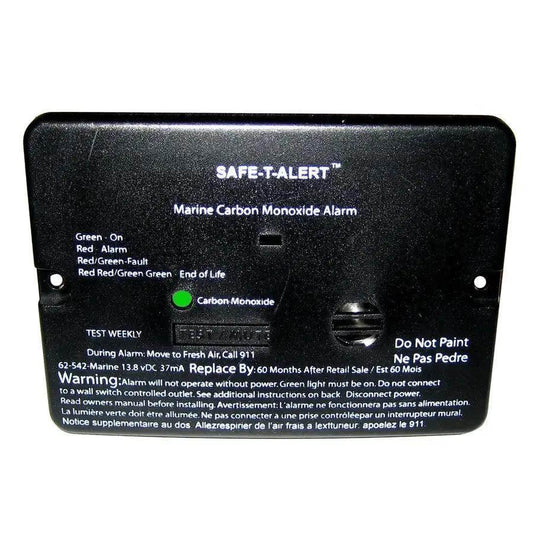 Safe-T-Alert 62 Series Carbon Monoxide Alarm - 12V - 62-542-Marine - Flush Mount - Black [62-542-MARINE-BLK] - Besafe1st