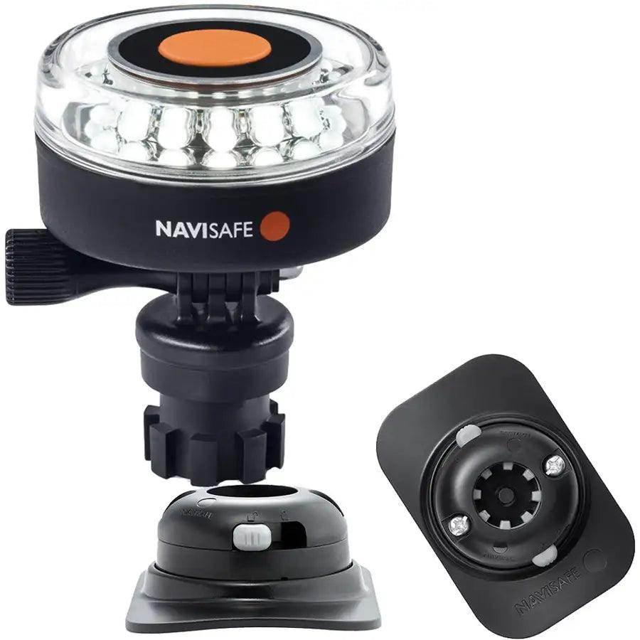 Navisafe Navilight 360 2NM White w/Navimount Base RIB Mount - Black [040KIT2] - Besafe1st