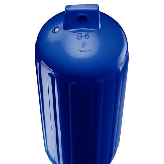 Polyform G-6 Twin Eye Fender 11" x 30" - Cobalt Blue w/Adapter [G-6 COBALT BLUE W/AIR ADAPTER] - Besafe1st